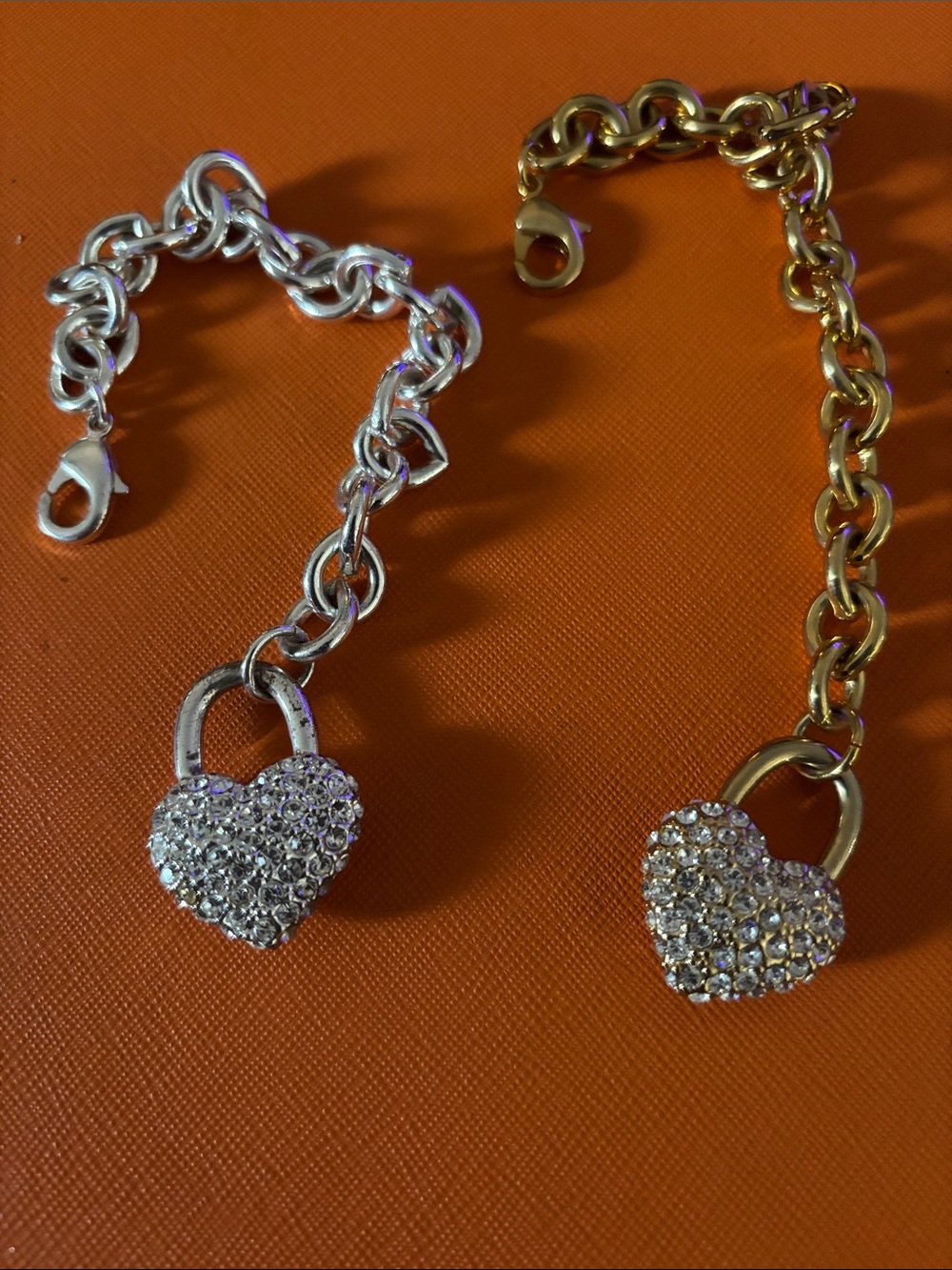 Bebe Puffy Rhinestone Bracelets
